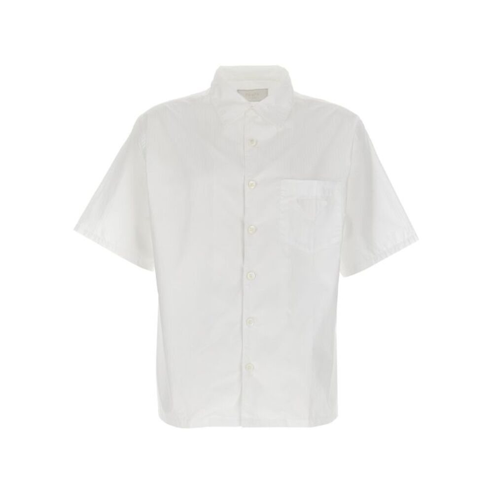Prada White Cotton Men's Blouse